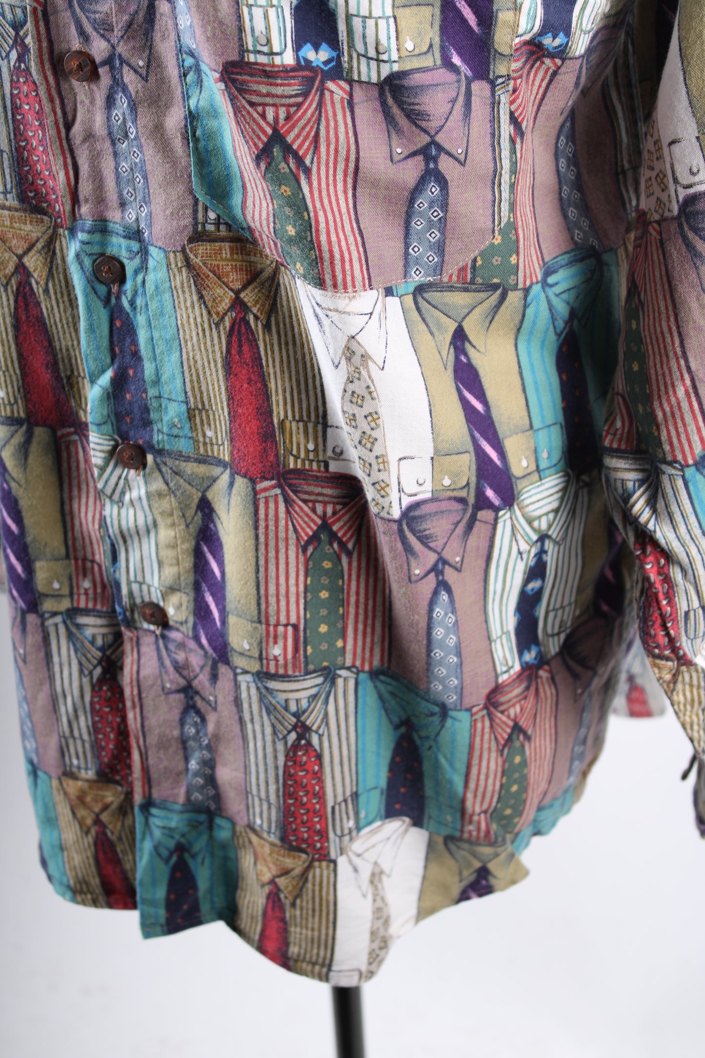 Vintage 90s Alexander Julian Colours Shirt Print Shirt Mens Size Medium