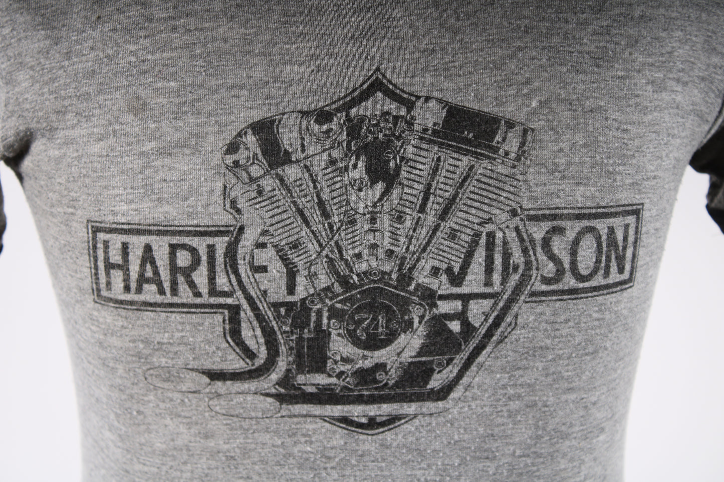 Vintage Harley Davidson BC Canada Ringer Motorcycle Biker T-Shirt Mens Medium