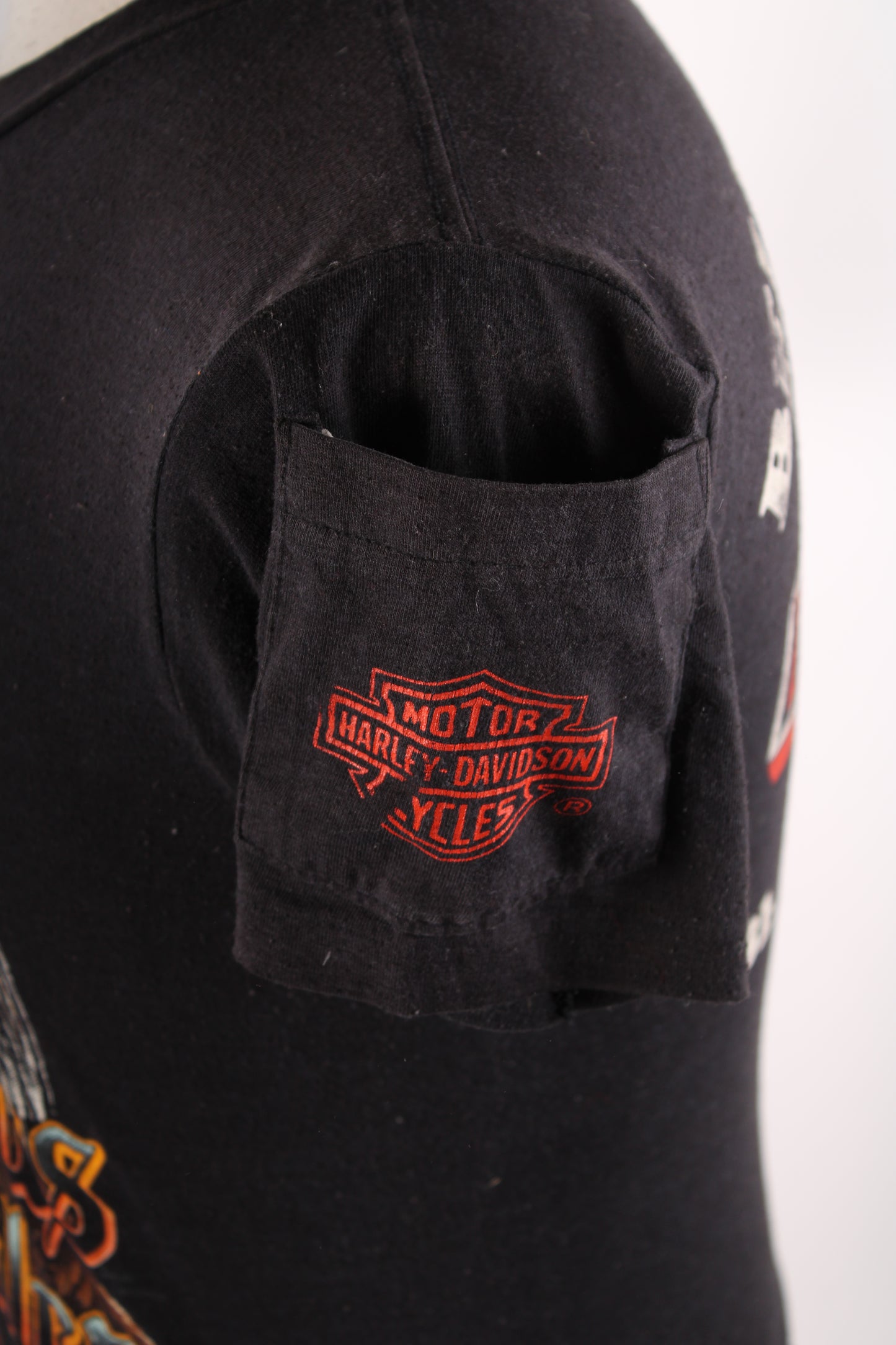 Vintage Harley Davidson 3-D Emblem Righteous Ruler Motorcycle Biker T-Shirt Mens Medium
