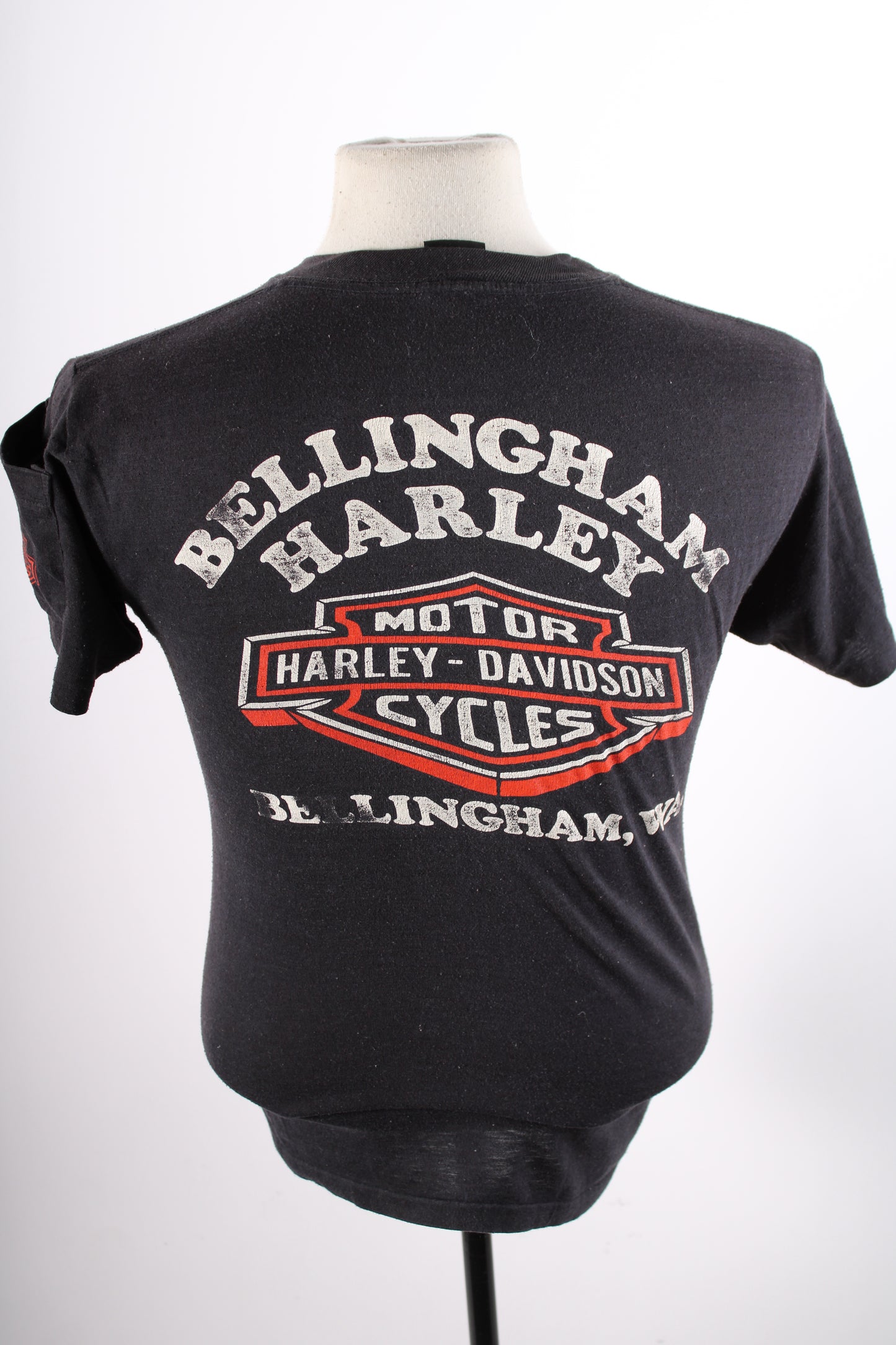 Vintage Harley Davidson 3-D Emblem Righteous Ruler Motorcycle Biker T-Shirt Mens Medium