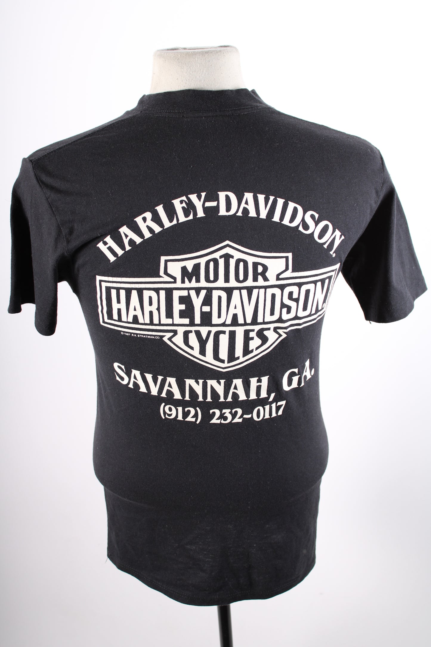 Vintage 80s Harley Davidson USA Georgia Motorcycle Biker T-Shirt Mens Medium