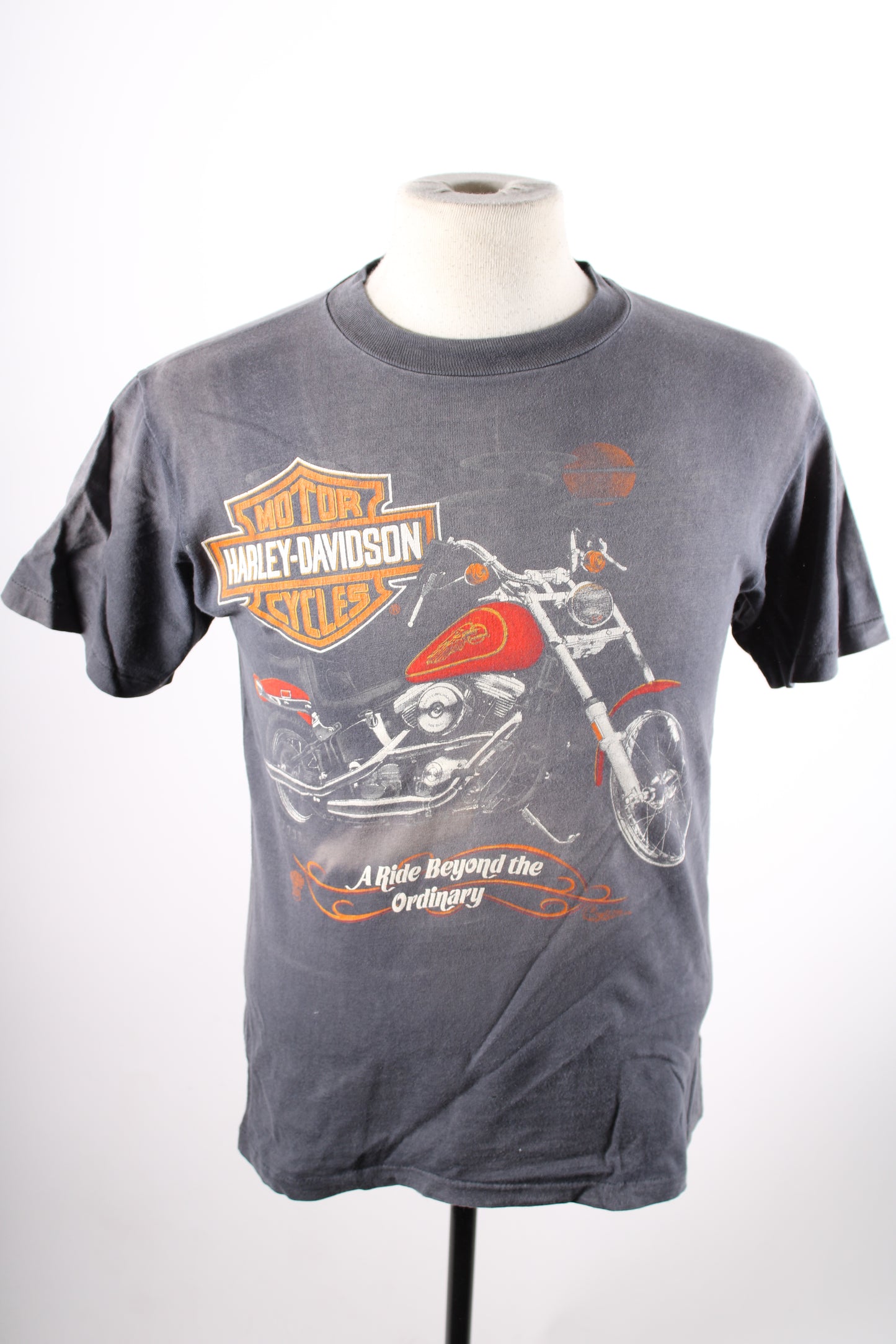 Vintage 80s Harley Davidson 3-D Emblem Oakland Motorcycle Biker T-Shirt Mens Medium