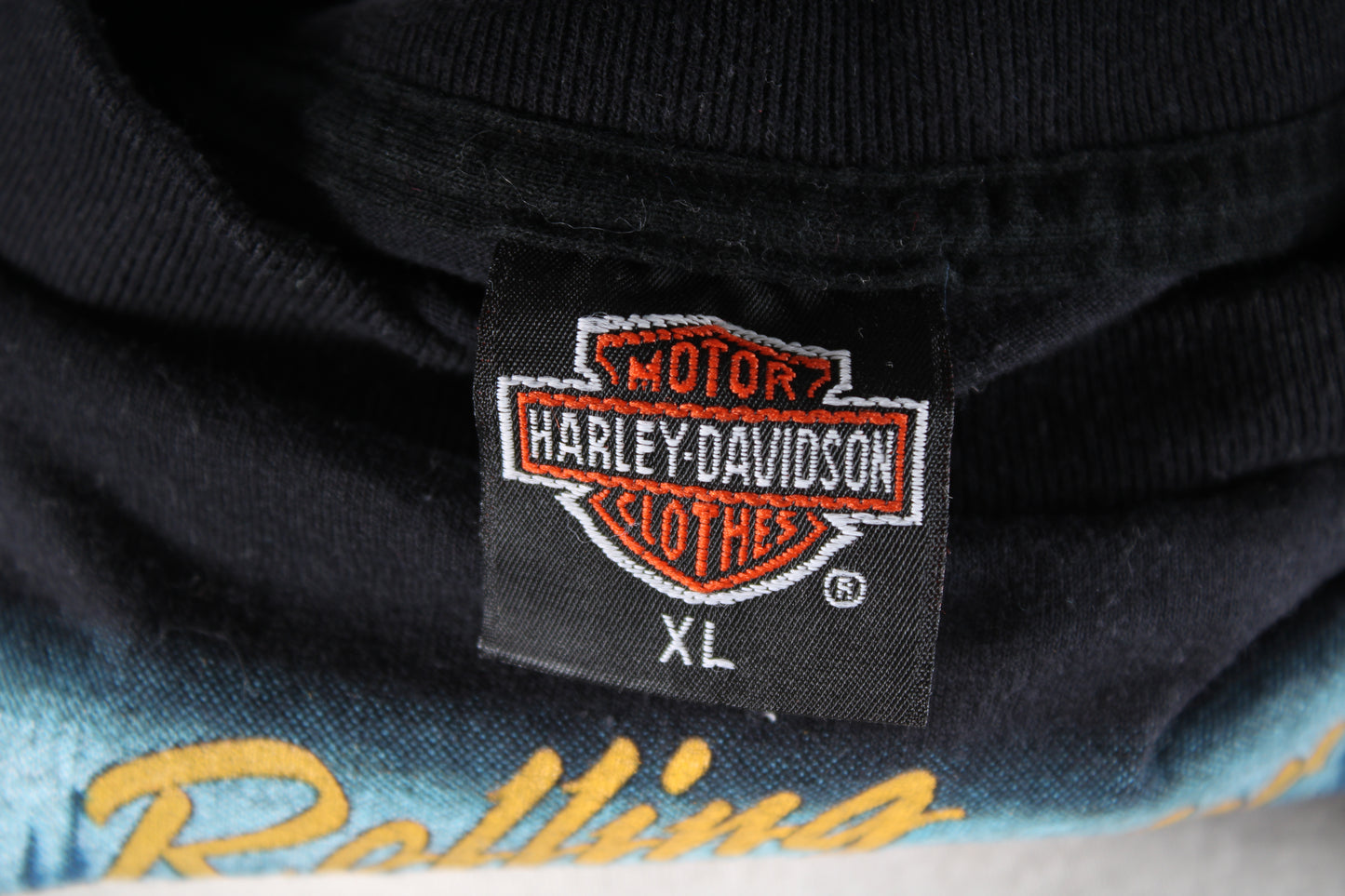 Vintage 90s Harley Davidson Rolling Thunder 3-D Emblem Motorcycle Biker T-Shirt Mens XL
