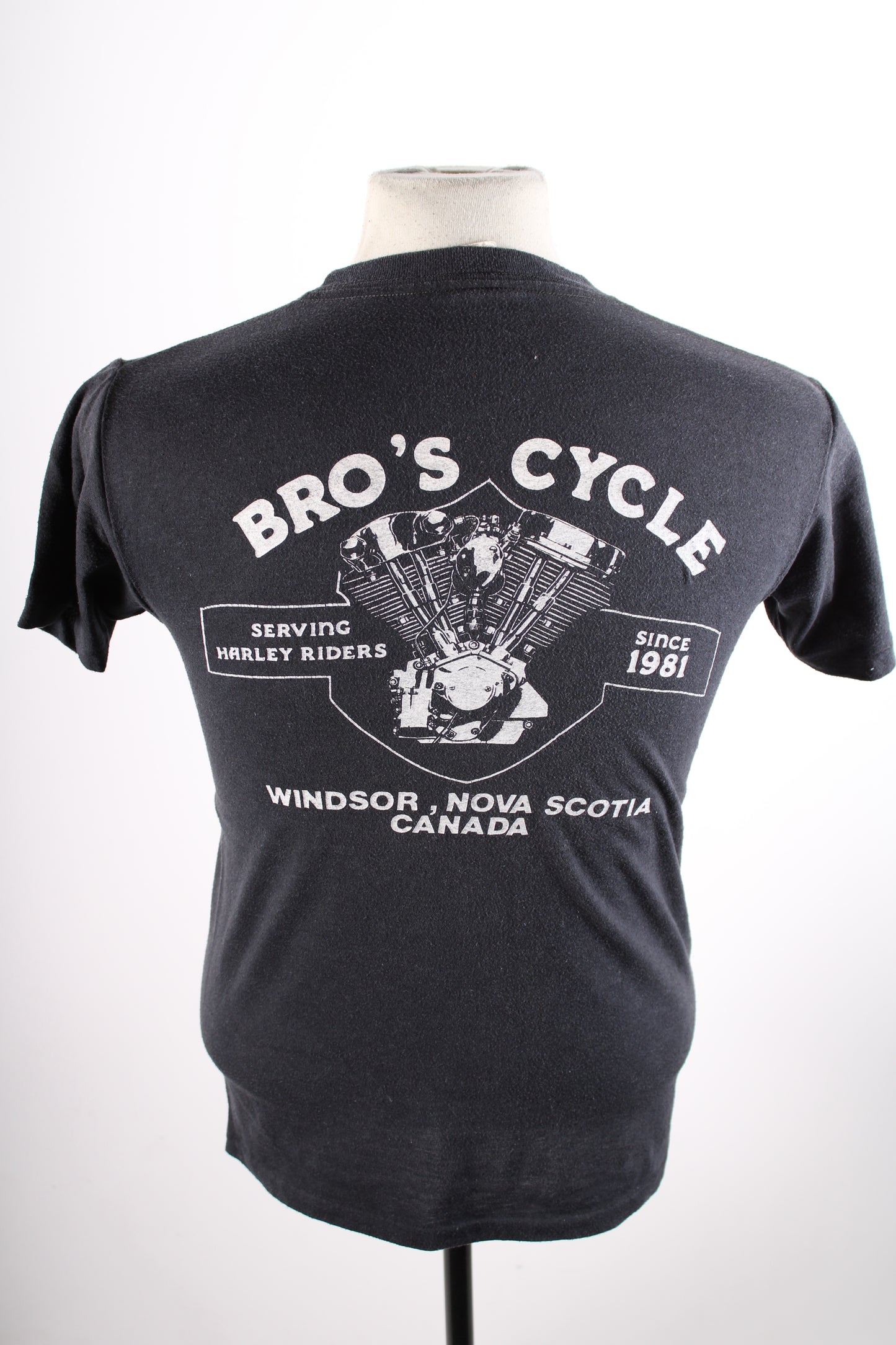 Vintage 80s Harley Davidson Bro's Cycle Canada Motorcycle Biker T-Shirt Mens Medium
