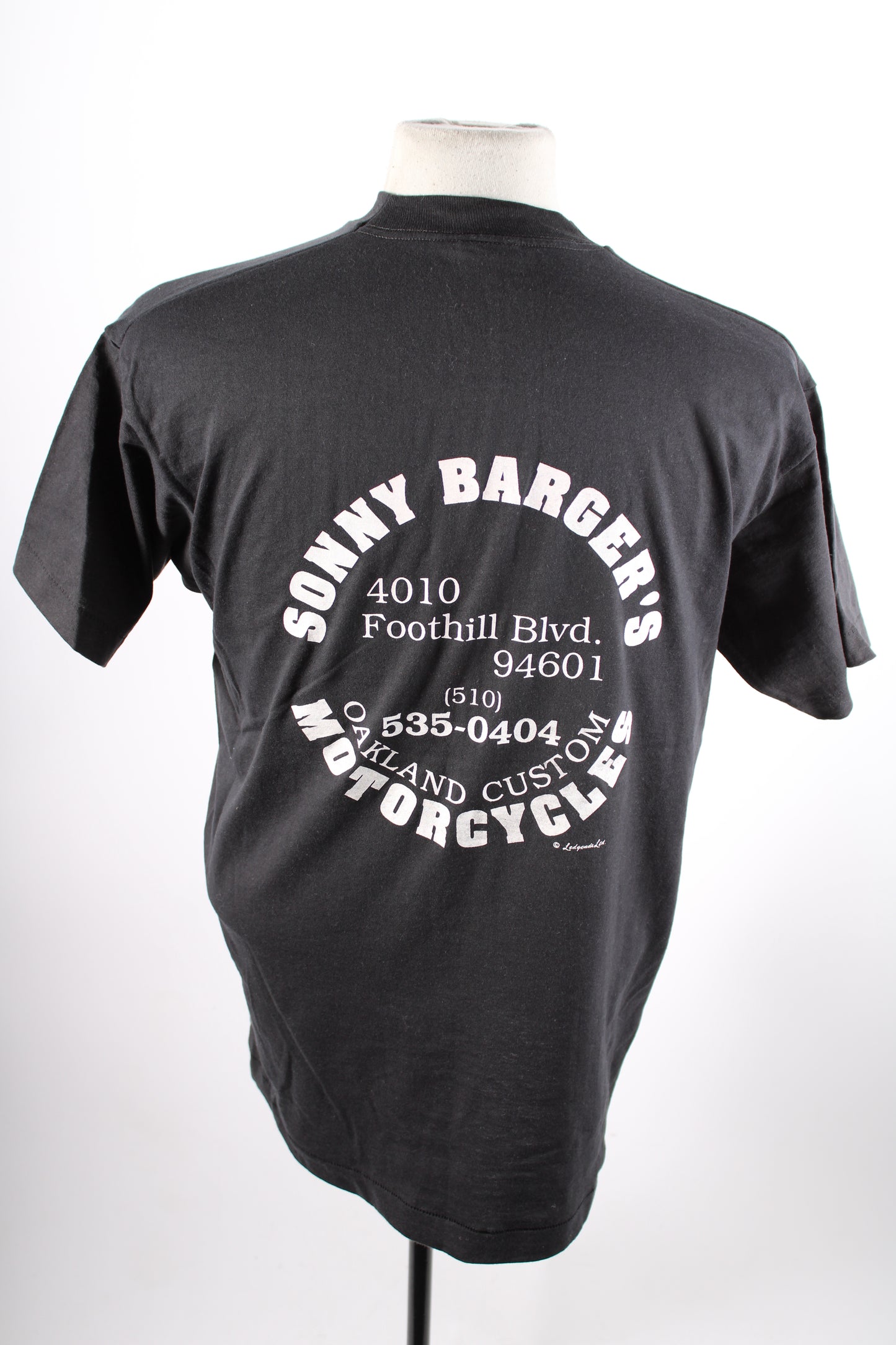 Vintage 80s Sonny Barger Hells Angels Shop Motorcycle Biker T-Shirt Mens Large