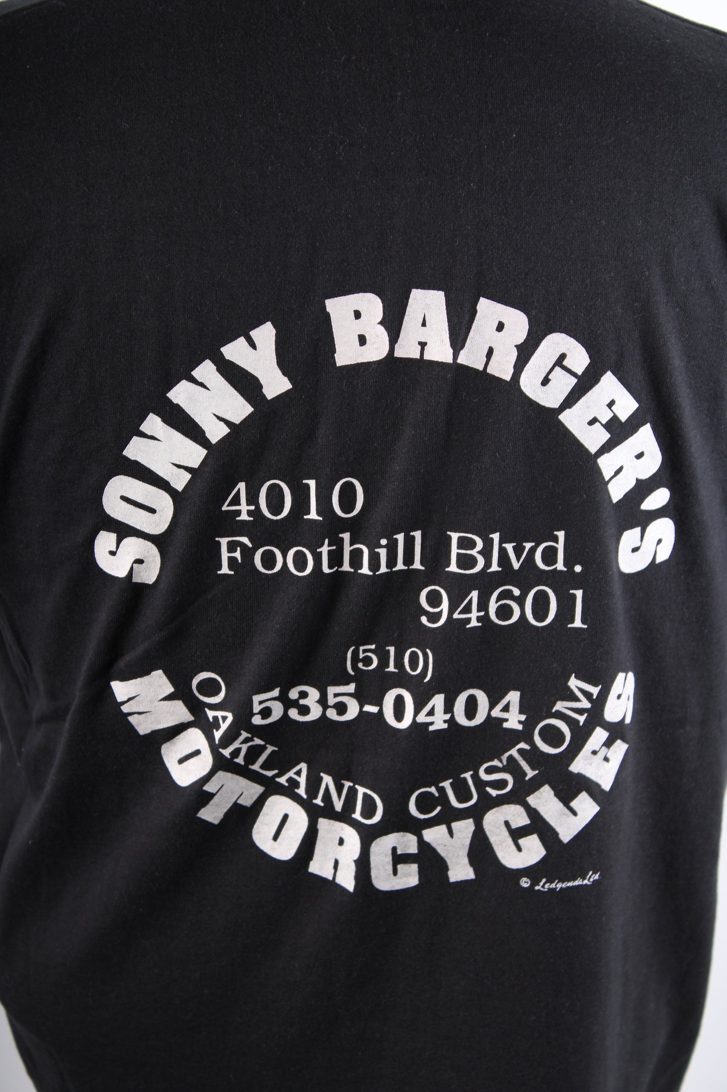 Vintage 80s Sonny Barger Hells Angels Shop Motorcycle Biker T-Shirt Mens Large