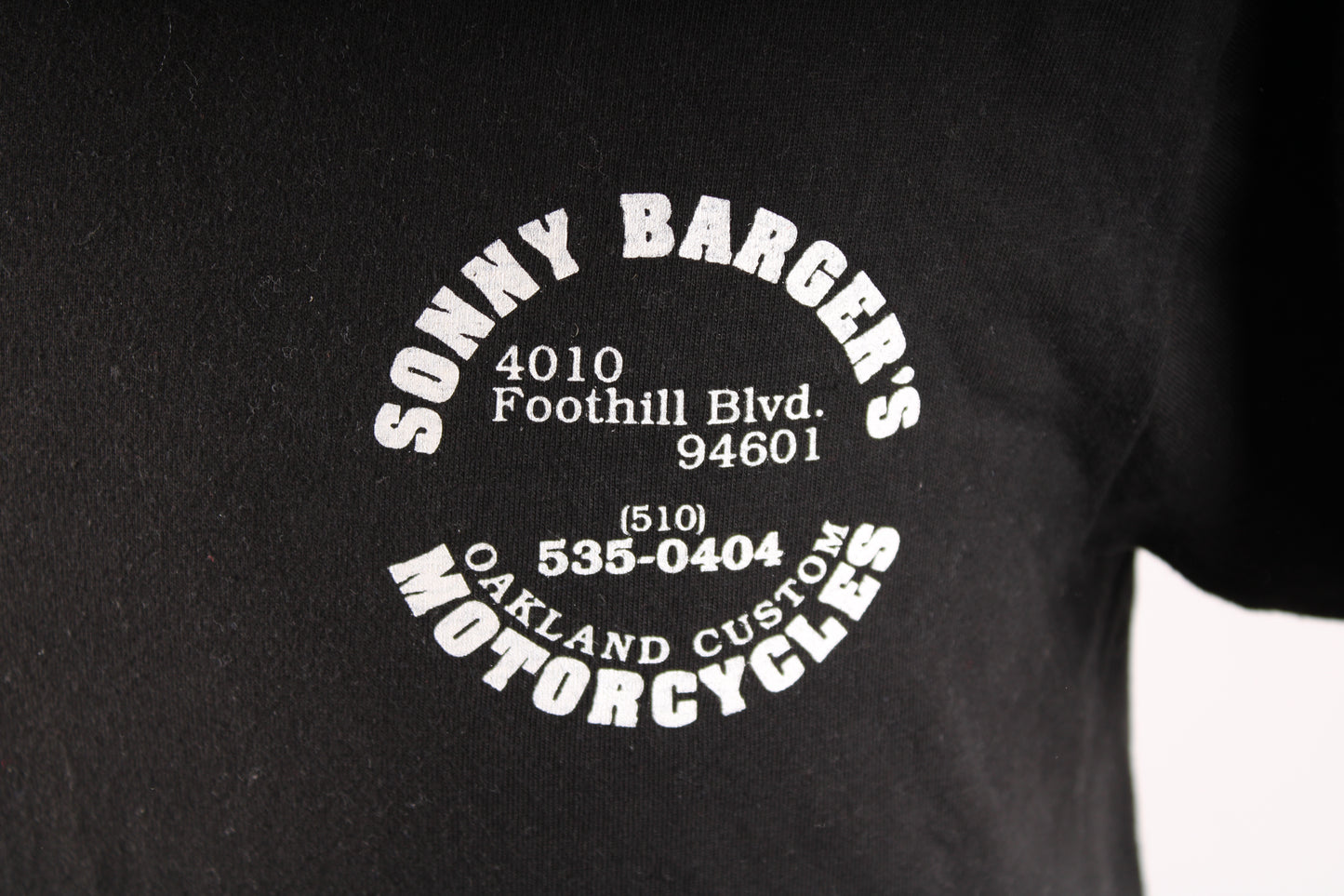 Vintage 1980s Sonny Barger Hells Angels Shop Oakland Motorcycle Biker T-Shirt Mens Medium