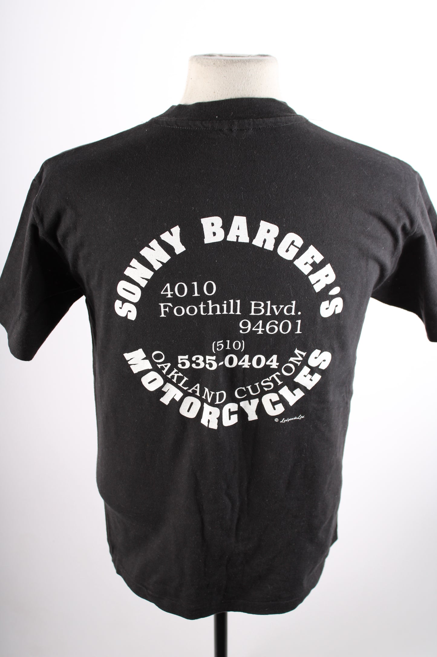 Vintage 1980s Sonny Barger Hells Angels Shop Oakland Motorcycle Biker T-Shirt Mens Medium