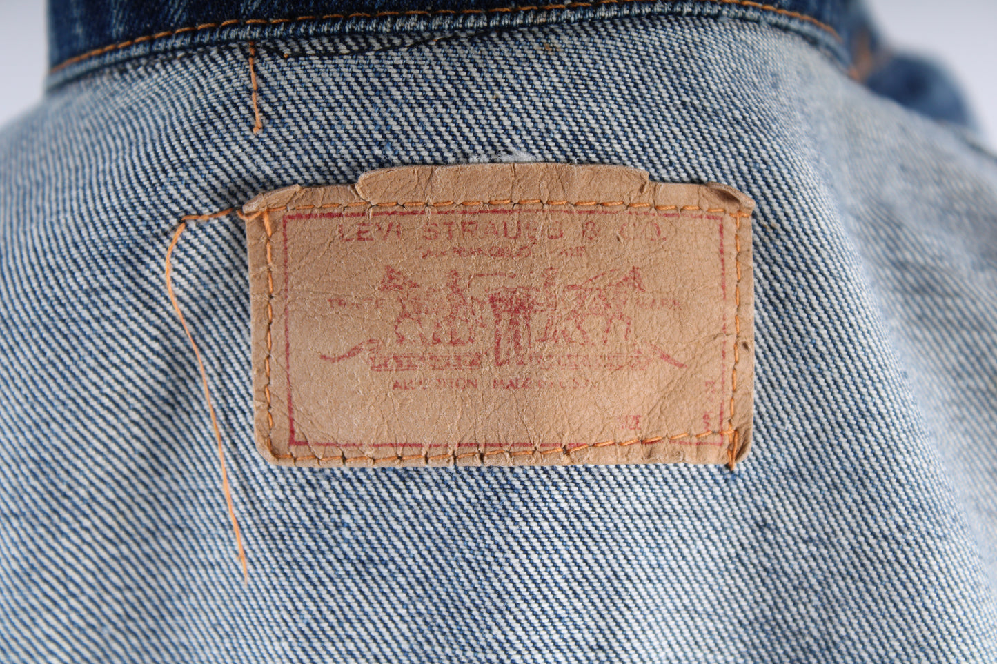 Vintage 1970s Levi's Big E Type III Denim Trucker Jacket Mens Size 38-40