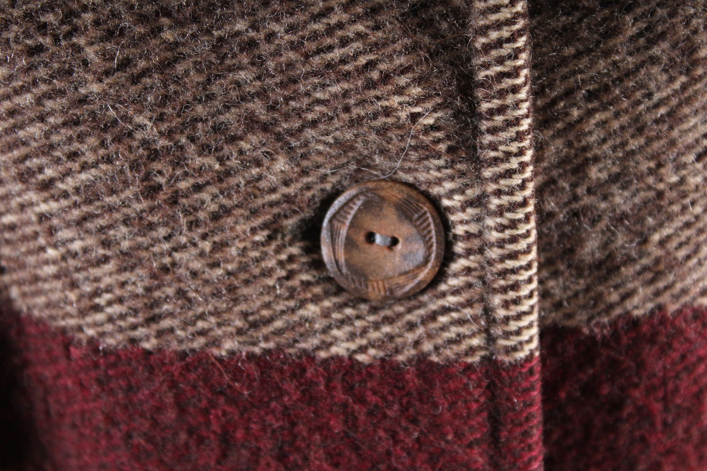 Vintage 1940s Belted Wool Tobaggan Coat Jacket Women's Size Medium